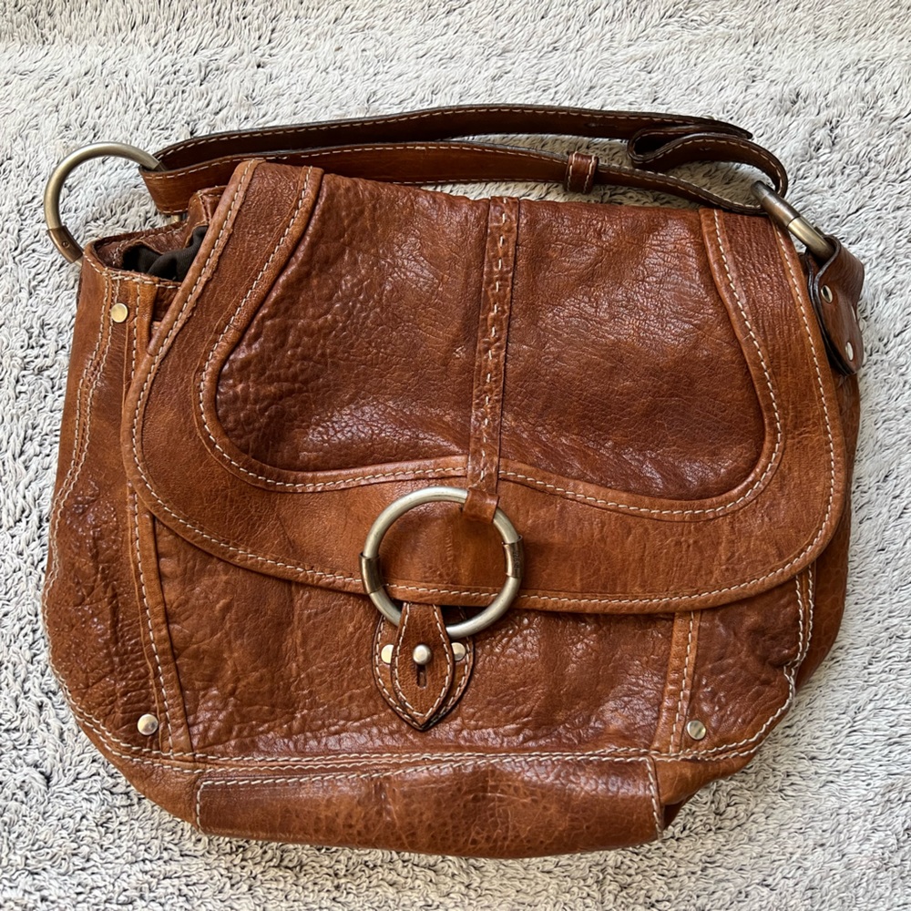 Ruehl Leather Handbag